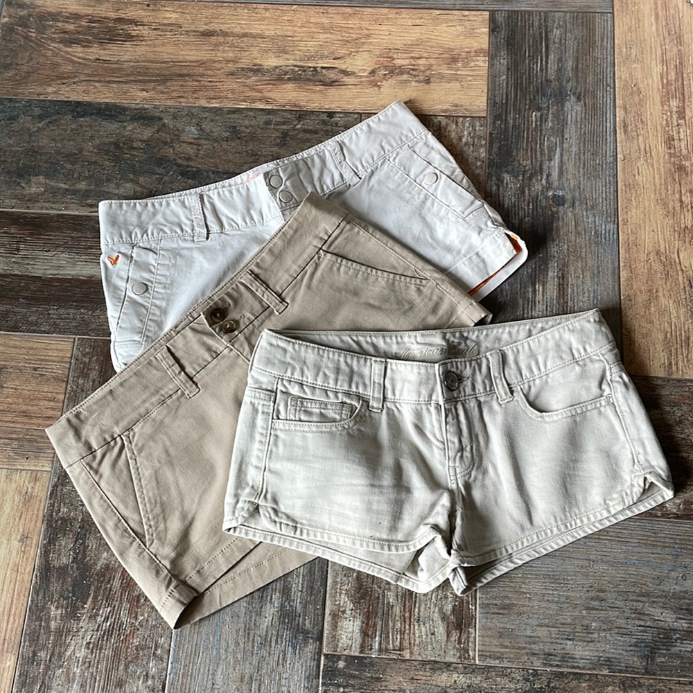 American Eagle khaki colored shorts, size 2, will sell separately